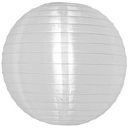 Luna Bazaar Round Nylon Outdoor Paper Lantern for Home Decor and Wedding Decorations (18-Inch, White)