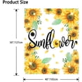 thumbnail image 2 of Sunflower Throw Blanket Kids Small Spring Summer Flower Blanket for Girls Boys Child Blanket Couch Sofa Soft Lightweight Fuzzy Fleece Cozy Plush Blankets Yellow Floral Blanket Decorative 40x50, 2 of 6