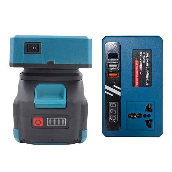 1-Piece 18V DC To 220V AC Power Inverter For Battery, Compatible With Ma*kita 18V/21V Battery Systems – New Power Supply Unit
