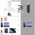 thumbnail image 3 of Micro SD Card Reader with Magnetic Cap, Triangular Design, USB C and USB A Adapter for , , MacBook, and Trail Camera Use, 3 of 5