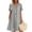 Gray, variant on Cocktail Dress Plus Size Dresses Pastel Dress Ladies Casual V-Neck Linen Pockets Dress Short Sleeve Dress Mint Green L