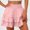 c01Pink, variant on Arnsht Women's Cute High Waist Ruffle Mini Skirt Layered Ruffle Hem Flared Flowy Casual Shorts Swing Beach Mini Short Skirt Yellow XL