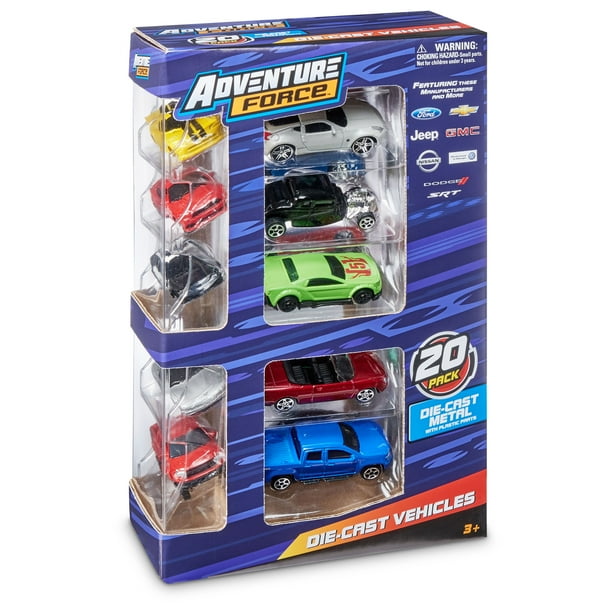 Adventure Force DieCast Vehicle Assortment, 20 Pack (Colors & Styles