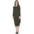 thumbnail image 6 of Women's Micro Suede Knit Comfy Midi Dress, 6 of 10