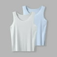 thumbnail image 2 of FAIWAD 2 Pack Tank Top for Girls Boys Sleeveless Crewneck Undershirt Causal Comfy Thin Shirts, 2 of 6