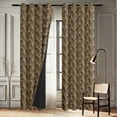 thumbnail image 4 of Vargottam Elegant Green Rose Vine Pattern Curtains - Set of 2 Blackout Panels, 42 x 72 Inches - Noise Reducing & Energy-Efficient Room Darkening Window/Door Drapes for Modern Home Decor- Green, 4 of 9