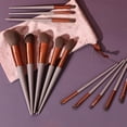 thumbnail image 2 of Soft makeup brush set, 13 pieces, Maange, with cloth bag, 2 of 8