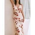 thumbnail image 6 of JYYYBF Womens Long Slim Tank Dress Summer Sleeveless Open Back Deep V Neck Floral Print Dresses, 6 of 8