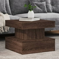 vidaXL Coffee Table Brown Oak Engineered Wood 19.7x19.7x15.7 in