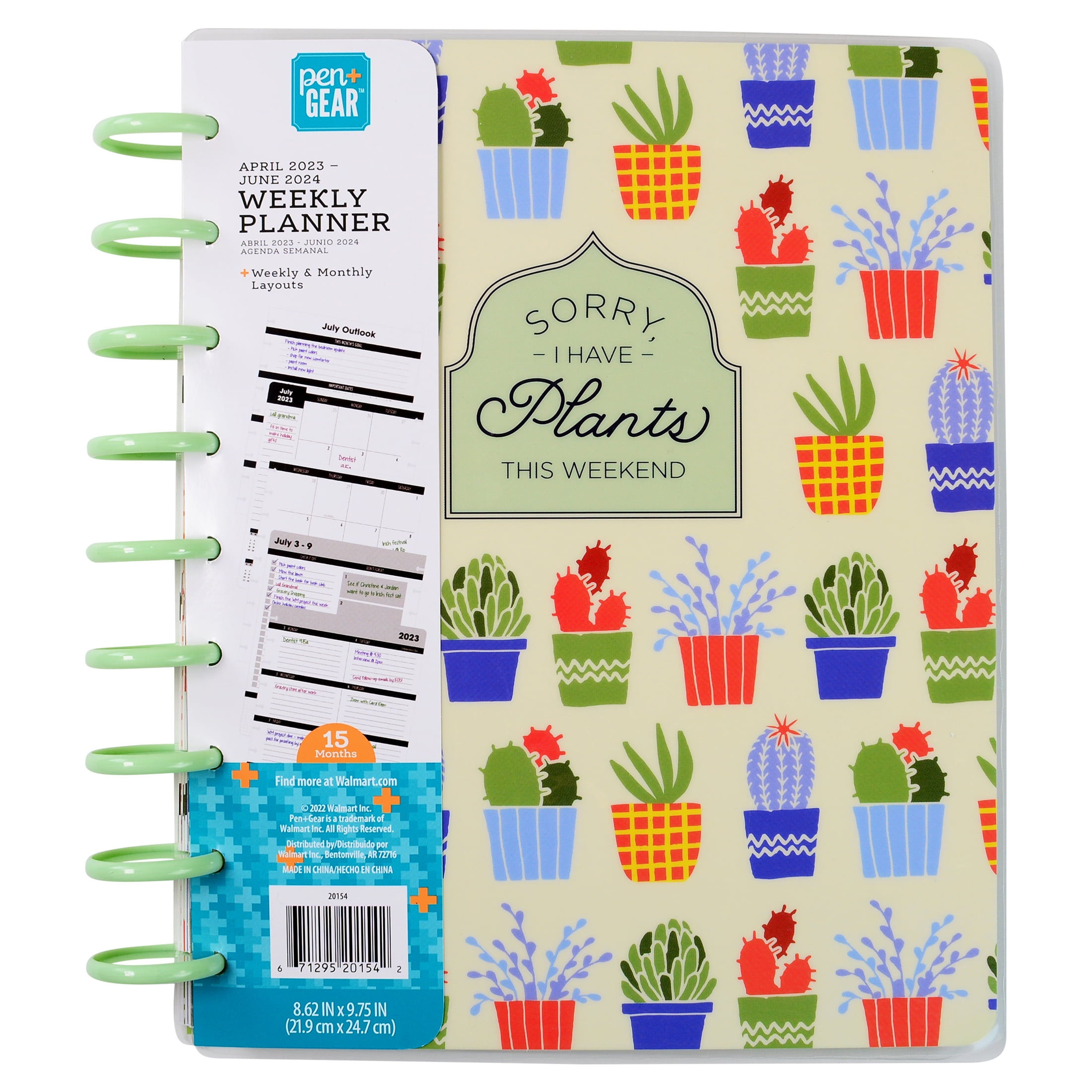 Pen Gear Cactus Disc Planner Dated Weekly Monthly Medium Planner pen-gear-cactus-disc-planner-dated-weekly-monthly-medium-planner