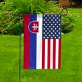thumbnail image 4 of American Slovakia Flag Slovak Friendship U.S.A Memorial Day Patriotic For Garden Flag, Double-Sided Decorative Outdoor Flag, Polyester Yard Flag 12 x 18 in, 4 of 4