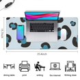 thumbnail image 5 of Long Mouse Pads for Desk,Light Blue and Black Of Leopard Print Desk Mats on Top Of Desks, Desk Mouse Pad Extra Large with 3mm Non-Slip Base and Stitched Edge for Gaming,Office,Work,Home 35.4"x15.7", 5 of 6