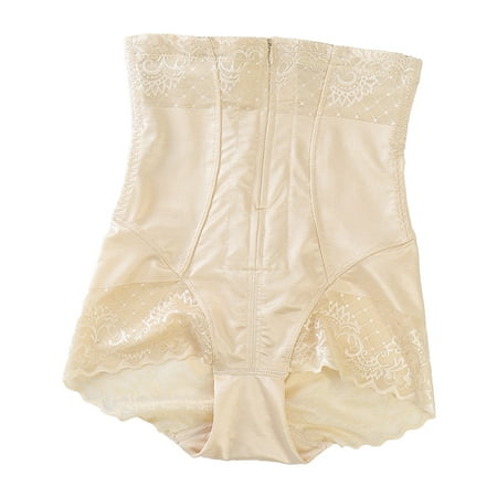 

MWstore Women Shapewear Shorts Stretchy Lace High Waist Tummy Control Butt Lifter Panty for Girl