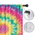 thumbnail image 4 of Blackout Kids Curtains,Colorful Rainbow Tie Dye Spiral Pattern Childrens Insulated Curtains Set Of 2,Bedroom Essentials,Toddler Room Decor 52"x63", 4 of 5