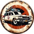 thumbnail image 1 of Chapa Metal Vintage Los Cazafantasmas Pintura Redonda Hierro Barra Pared 30x30cm, 1 of 9
