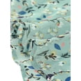 thumbnail image 5 of INSPIRE CHIC Women's Floral Puff Sleeve V Neck Drawstring Ruched Ruffle Dress Green XL, 5 of 6