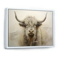 thumbnail image 2 of Designart "Minimalistic Beige Yak Art" Yaks Floater Framed Wall Art Prints, 2 of 5