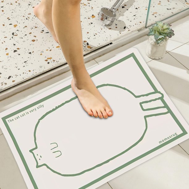Soft Cats Shaped Bathroom Rug Non Slip Floor Mat For Bedroom Living Room Comfortable And Environmentally Safe Easy To Clean And Maintain