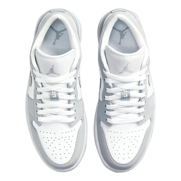 Women's Jordan 1 Low White/Wolf Grey-Aluminum (DC0774 105