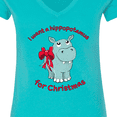 thumbnail image 4 of Inktastic I Want a Hippopotamus for Christmas Women's V-Neck T-Shirt, 4 of 5