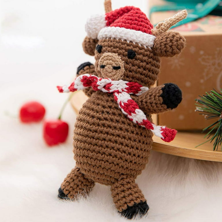 DagobertNiko Clearance! Santa Claus Crochet Cute Deer Christmas