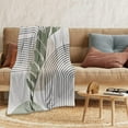 thumbnail image 2 of Boho Mid Century Throws Blankets Beige Yellow Modern Abstract Throw Blankets Minimalist Sun Boho Geometric Aesthetic Soft Warm Bed Bedding Women Blankets for Couch Bedroom Office 60"x80", 2 of 6