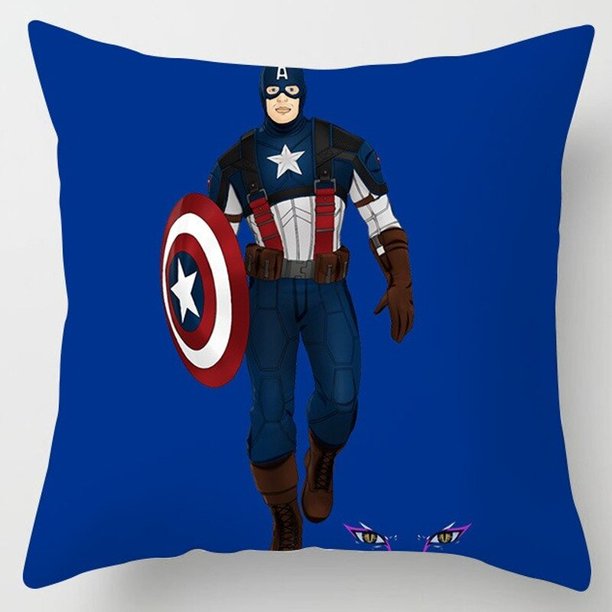 Disney Cartoon SpidSuffolk Services.com America Iron Man Funda de almohada Avengers Figura Impresión 45x45cm zhangmengya LED