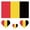 A003- Belgium Team Face Tattoo, variant on 2026 Theme Face, Temporary Flag Tattoos, Sports Fan Face Decor, Country Flag Face for Soccer Match Viewing Parties, Game Night Fan Accessories, Multi Country Design, 1 Pack