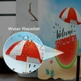 thumbnail image 3 of Hello Summer Red Watermelon Waterproof Fabric Shower Curtain for Bathroom Blue Sky Sea Beach Shells Starfish Machine Washable Cloth Shower Curtains Home Bath Decor 72x72 inches, 3 of 6