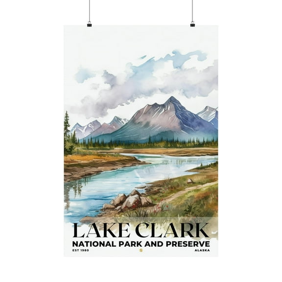 ELNEIT - Lake Clark National Park Poster, Unframed Matte Paper, S04