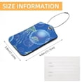 thumbnail image 5 of Square PU Leather Luggage Tags - 2 Pack with Privacy Cover and Stainless Steel Ring - Suitable for Travel, Backpack, Handbag - Suitcase Tags, Travel Tag Jellyfish, 5 of 7