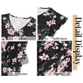 thumbnail image 5 of Fantaslook Women Summer Dresses V Neck Ruffle Sleeve Casual Flowy Sundresses Button Floral Midi Dress with Pockets, 5 of 8