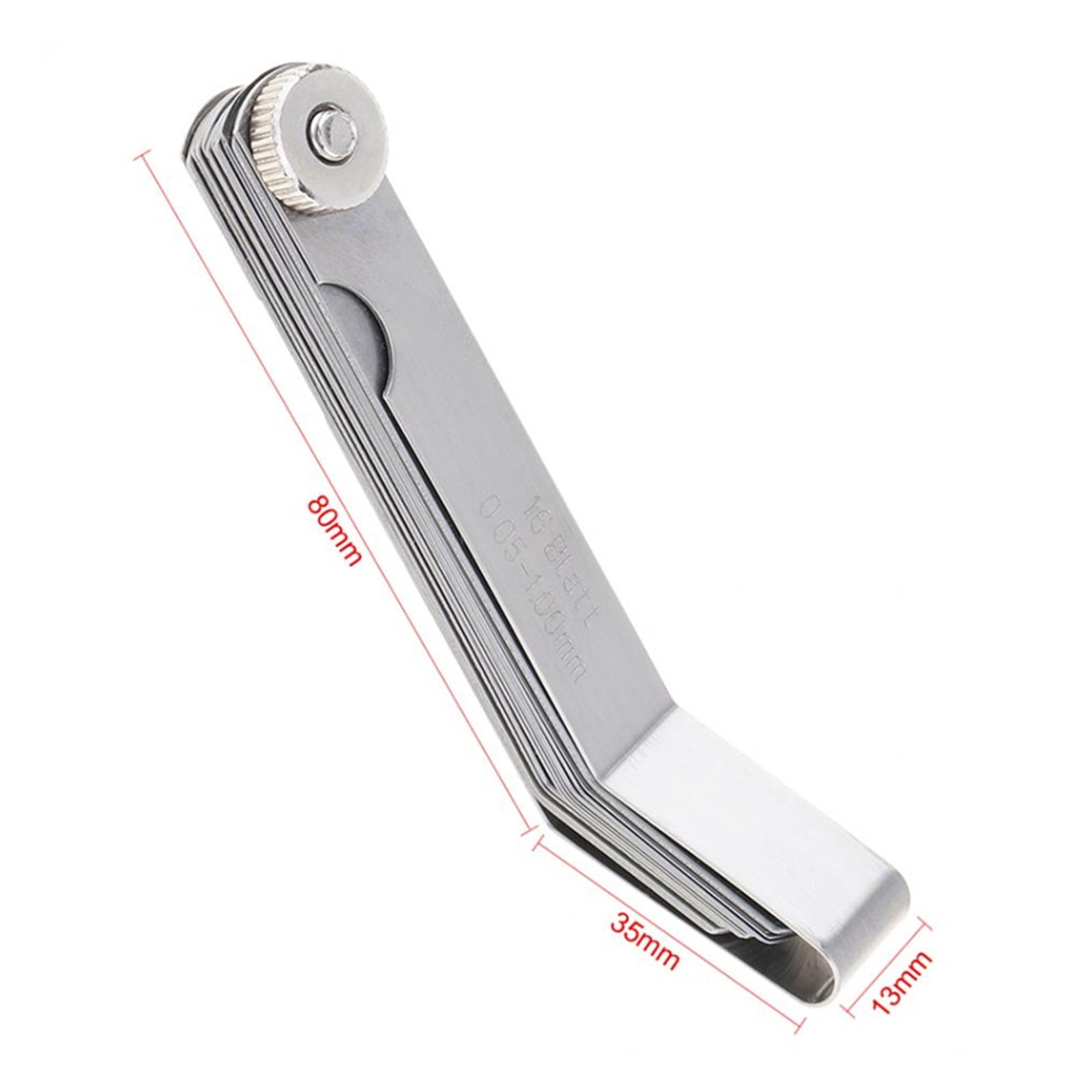 Screw Pitch Gauges 0.05-1mm Thickness Curved Gapped Metric Filler Feeler Gauge Blades For Woodworking Measuring Gauging Tools ,Easy to Use