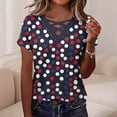 thumbnail image 2 of YUGYXL Short Sleeve Shirts for Women Spring Tops for Women V Neck Criss Cross Tees Womens Summer Tops Black Top XXL, 2 of 9