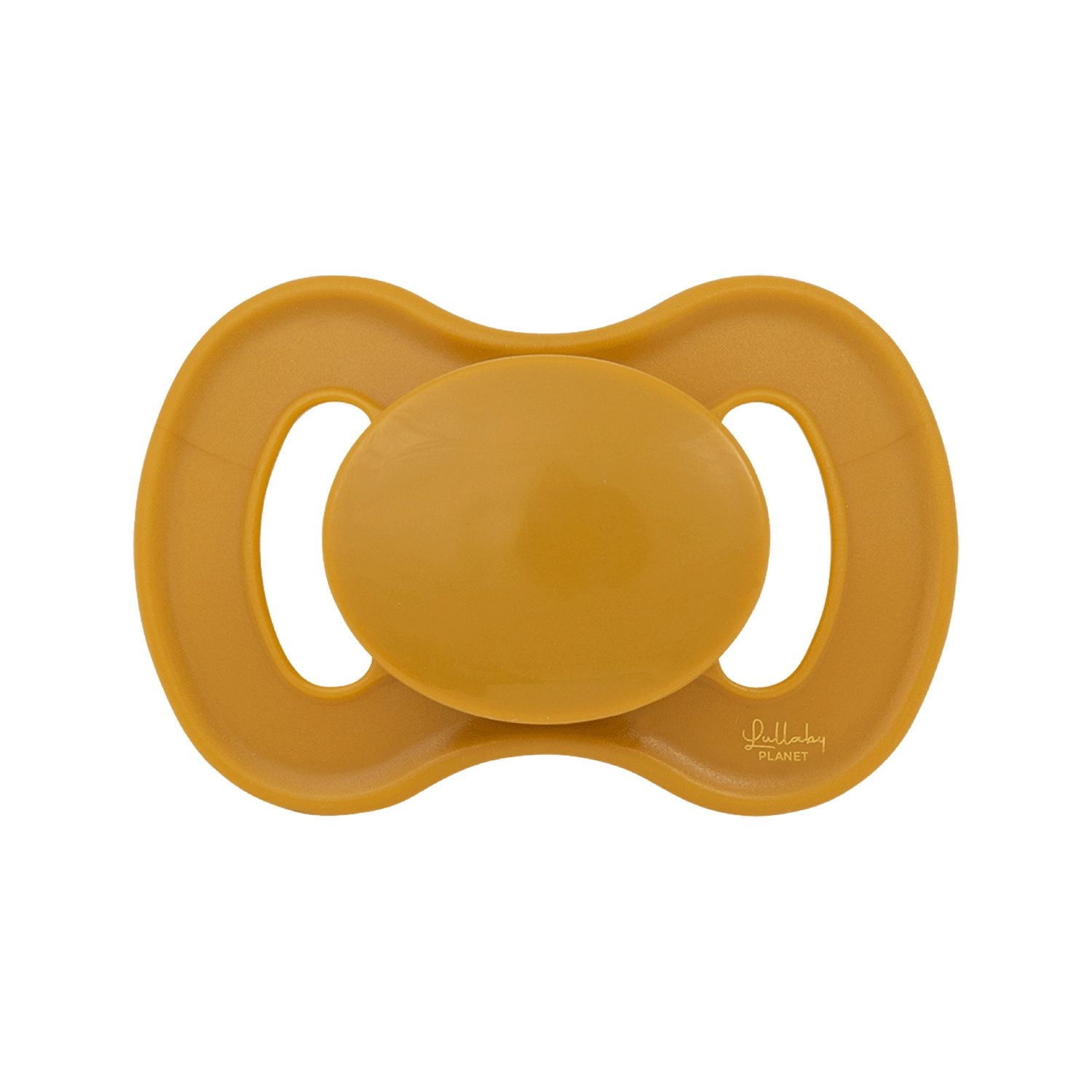 Lot de 2 sucettes Lullaby Planet | Adorable design rond en latex | Design fonctionnel à la mode et confortable | Miel Moutarde & Brun Noisette | 6-18 mois