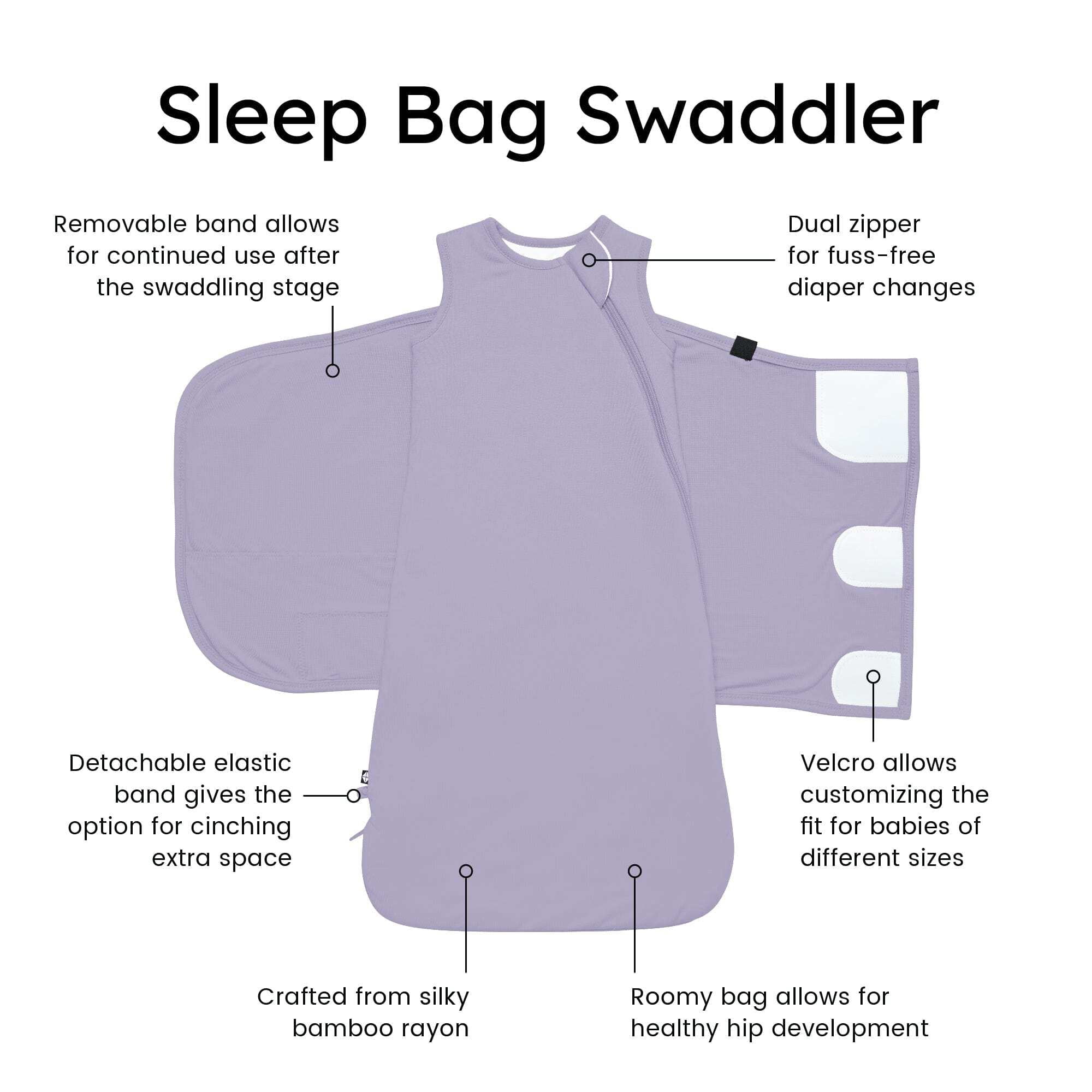 Kyte Baby Sleep Bag Swaddler in Taro