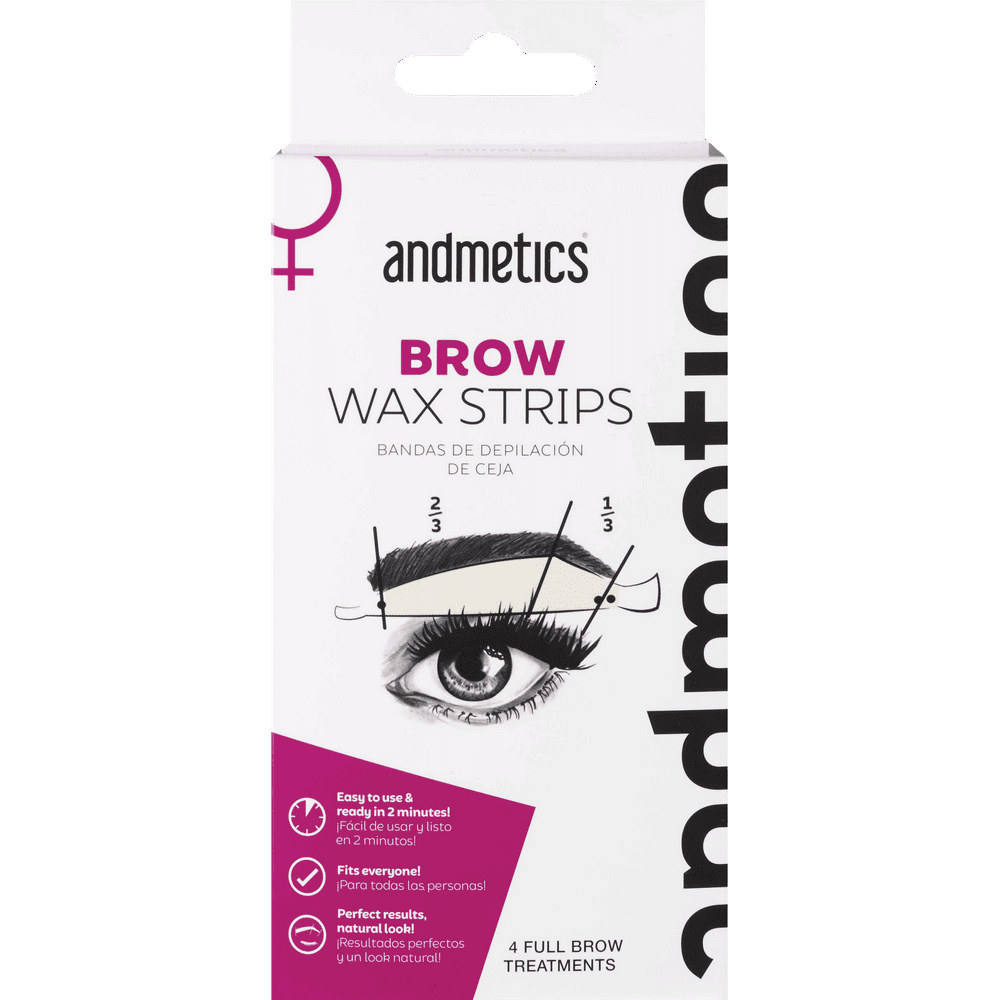 Andmetics Brow Wax Strips 4 Full Brow Treatments