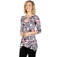 thumbnail image 3 of Larky Lark Womens Plus-Size Key Hole Top In Bold Floral, 3 of 4