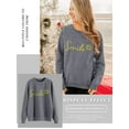 thumbnail image 3 of ZXSXSY Letter Print Happy Face Trendy Graphic Sweatshirts for Women Casual Long Sleeve Crewneck Pullover Tops, 3 of 5