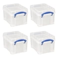thumbnail image 1 of Cajas de Almacenamiento Really Useful Box 3L con Tapa Abatible Paquete de 4 Transparentes, 1 of 7