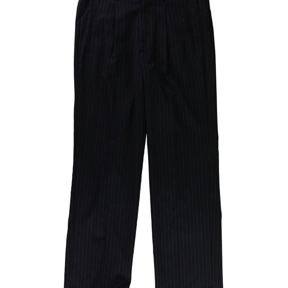 Ralph Lauren Mens Stripe Dress Pants Slacks, Blue, 32W x 29L