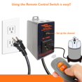 thumbnail image 3 of O'SKOOL Remote Control Wireless Electrical Outlet Switch, 433M Transmitter 220V Plug (Battery Included), 3 of 6