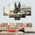 thumbnail image 2 of TISHIRON 5PCS Framed Canvas Wall Art Set,60"x40" Old Town Square in Prague Canvas Art Decor, 2 of 7