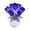 blue, variant on Crystal Rose Bouquet Flower Figurine with Round Vase, Rose Collectible Floral Glass Ornaments Home Party Wedding, Romantic Gifts for Women Her on Valentines Day Mothers Day Christmas