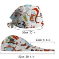 thumbnail image 3 of Gorro con estampado navideño de enfermera a la moda, gorro de tela a prueba de polvo absorbente para el sudor, protección para los oídos con soporte para el ocio, 3 piezas Wmkox8yii gf9897, 3 of 7