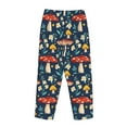 thumbnail image 3 of Lsque Colorful Mushrooms Print Women's Pajama Pants, Lounge Pant - Comfortable Home Wear,Elastic Waistband, Stylish Design-Small, 3 of 9