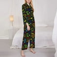thumbnail image 2 of Bingfone Womens Pajama Sets Pixel Game Print,Long Sleeve Loungewear Pajamas Set-Large, 2 of 8