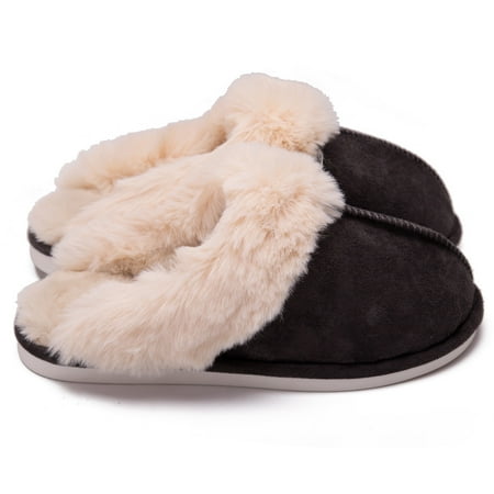 

Womens Slipper Memory Foam Fluffy Soft Warm Anti Slip