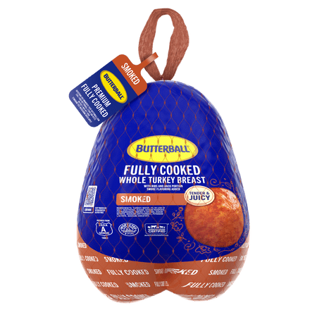 Butterball Smoked Fully Cooked Turkey Breast, Frozen, 6 - 9 Pounds, Serves 2 - 6