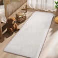 thumbnail image 2 of Hasoo 2' x 6' Shag Runner Rug for Living Room Fluffy Washable Indoor Carpet for Bedroom Dorm Room Decor White, 2 of 7